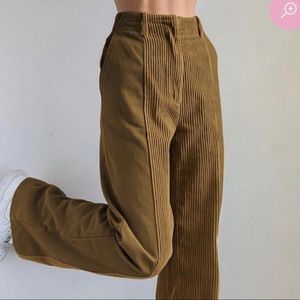 Brown corduroy patchwork pants size small